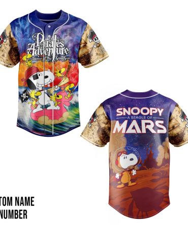 Custom Snoopy Pirate Adventure Jersey – Personalized Mars Beagle Design