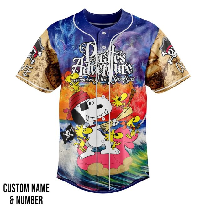 Custom Snoopy Pirate Adventure Jersey – Personalized Mars Beagle Design - Image 2