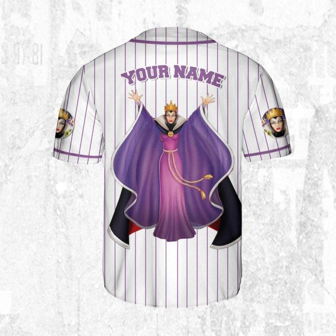 Customizable Evil Queen Baseball Jersey For Kids/Youth/Adults – Personalize Your Style! - Image 5