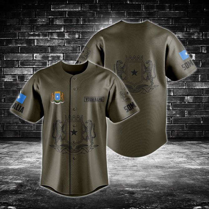 Customizable Somalia Flag Baseball Jersey – Personalize Your Style Now!