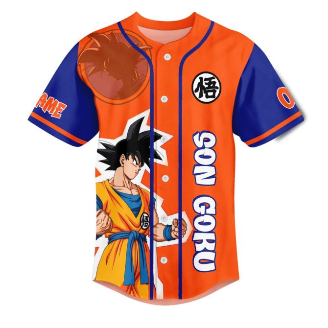 Custom Dragon Ball Z Jersey – Personalize Your Name & Number – Goku Design - Image 2