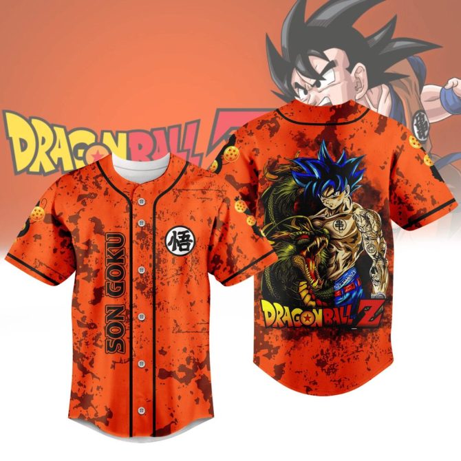 Dragon Ball Z Goku Baseball Jersey - Anime Fans' Ultimate Apparel!