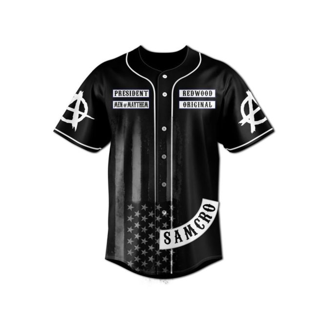 Sons Of Anarchy Customizable Baseball Jersey - Samcro Style Shirt For Fans - Image 2