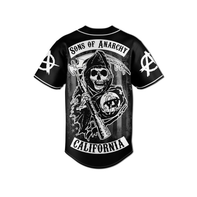 Sons Of Anarchy Customizable Baseball Jersey - Samcro Style Shirt For Fans - Image 3