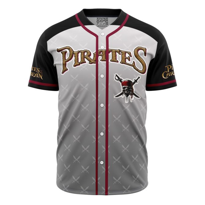Pirate-Themed Baseball Jersey – Stylish Black & Gray Design – Perfect Gift For Fans!