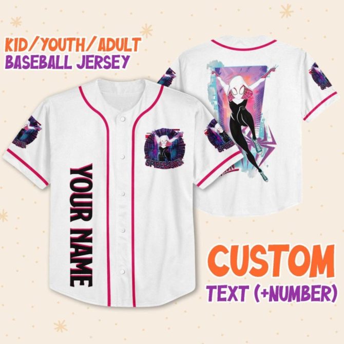 Custom Spider Hero Baseball Jersey - Kids/Youth/Adult Sizes - Add Name & Number! - Image 2