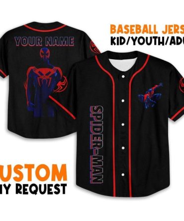Custom Spider-Man Baseball Jersey - Personalize For Kids, Youth & Adults - Unique Design!