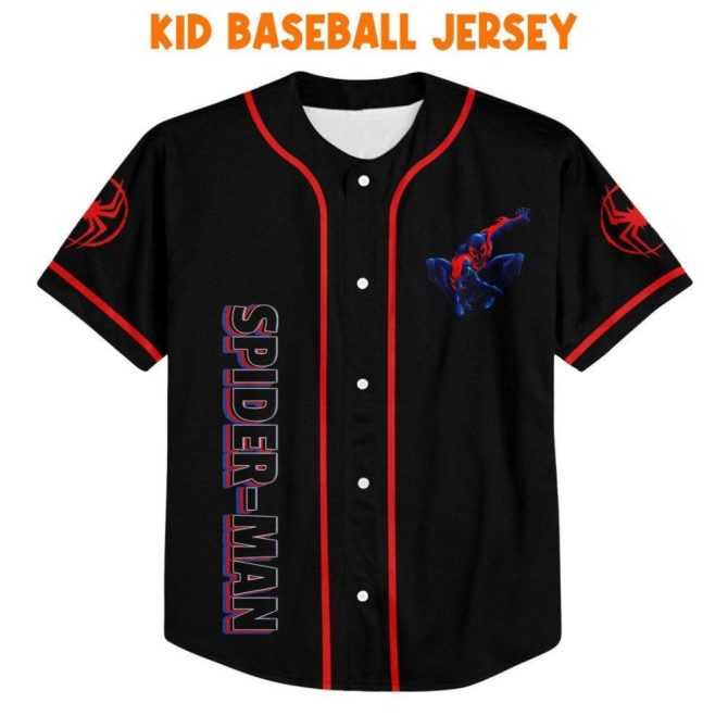 Custom Spider-Man Baseball Jersey - Personalize For Kids, Youth & Adults - Unique Design! - Image 3