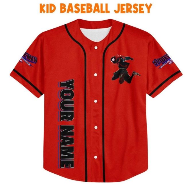 Custom Spider Hero Baseball Jersey For Kids/Youth/Adults - Personalized Design - Image 3