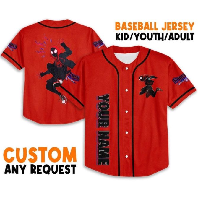 Custom Spider Hero Baseball Jersey For Kids/Youth/Adults - Personalized Design