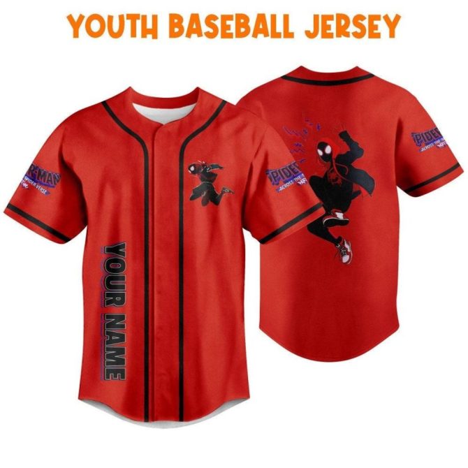 Custom Spider Hero Baseball Jersey For Kids/Youth/Adults - Personalized Design - Image 6