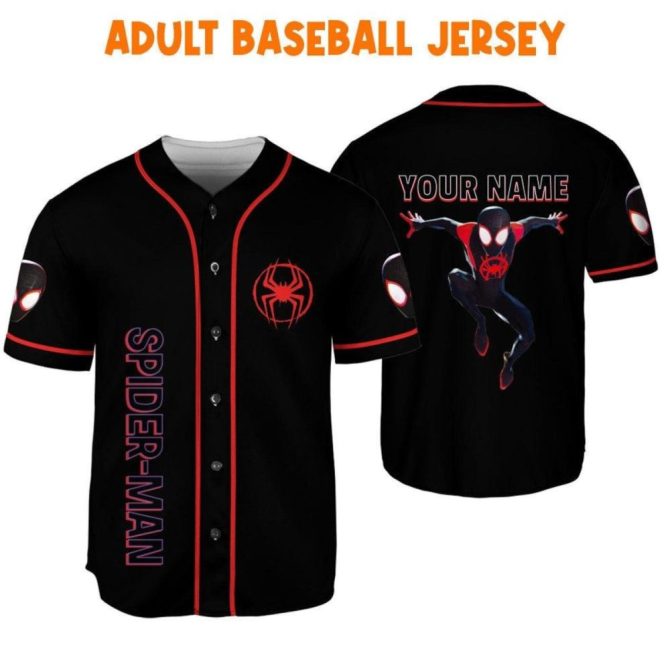 Custom Spider-Man Baseball Jersey – Kids/Youth/Adult Sizes – Personalize Your Name! - Image 7