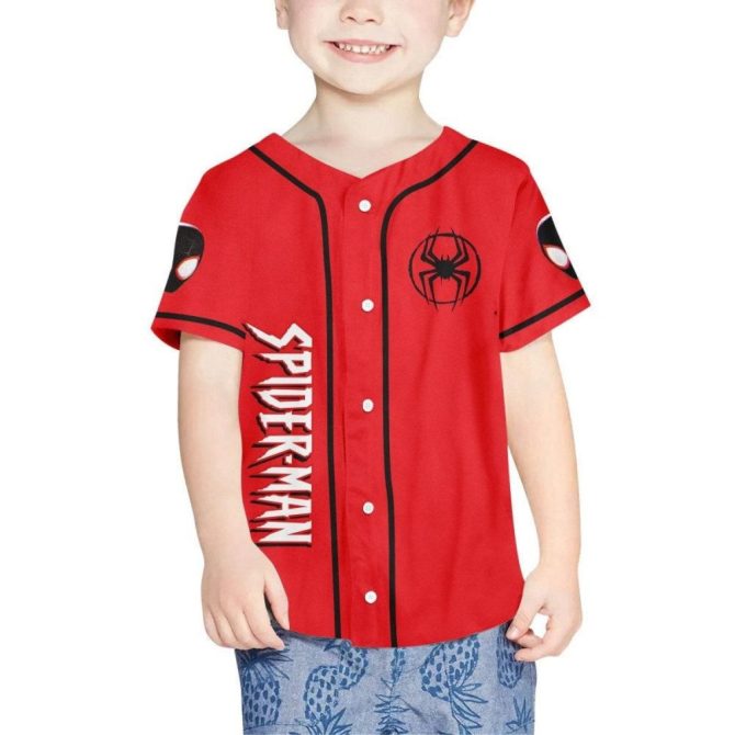 Custom Spider-Man Baseball Jersey For Kids/Youth/Adults - Personalize Your Name! - Image 5