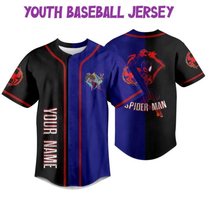 Custom Spider Hero Baseball Jersey For Kids/Youth/Adults - Personalized Name & Number - Image 6