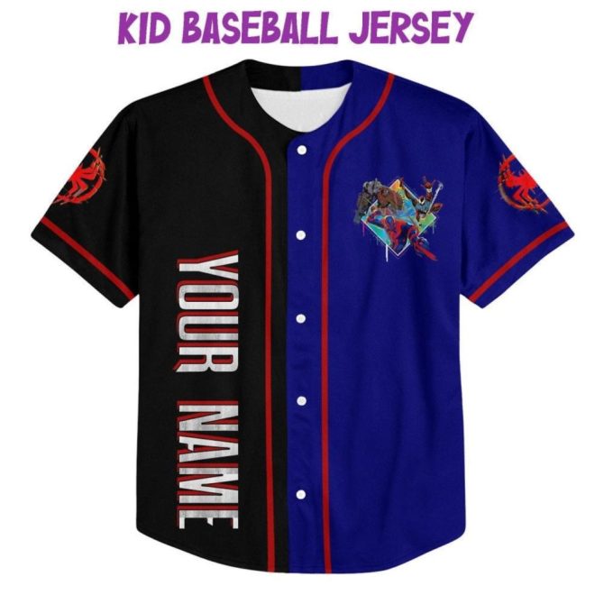 Custom Spider Hero Baseball Jersey For Kids/Youth/Adults - Personalized Name & Number - Image 3