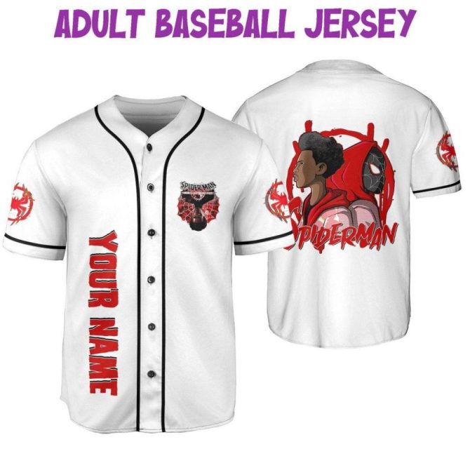 Custom Spider-Themed Baseball Jersey For Kids/Adults – Personalize With Name & Number! - Image 7