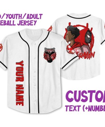 Custom Spider-Themed Baseball Jersey For Kids/Youth/Adults - Personalize With Name & Number!