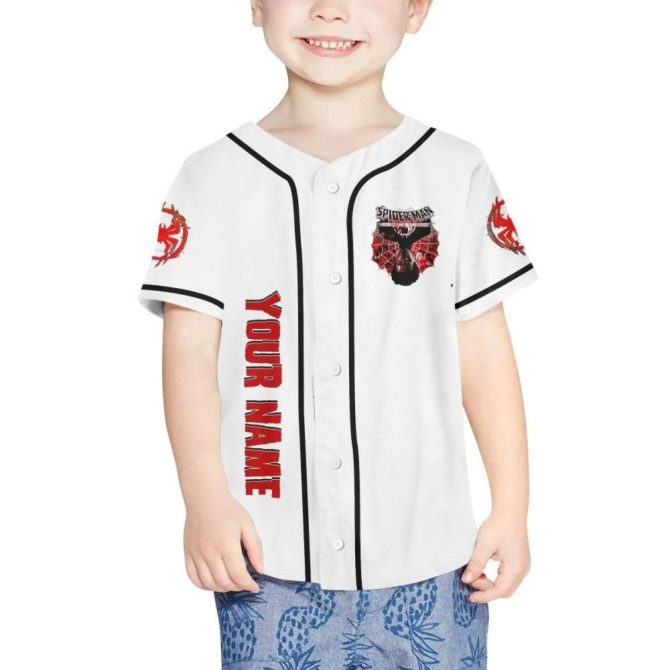 Custom Spider-Themed Baseball Jersey For Kids/Youth/Adults - Personalize With Name & Number! - Image 5