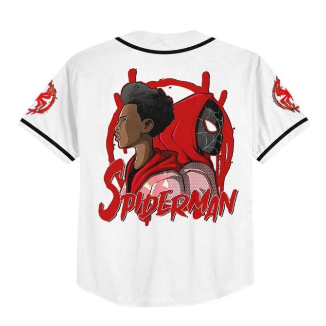 Custom Spider-Themed Baseball Jersey For Kids/Youth/Adults - Personalize With Name & Number! - Image 4