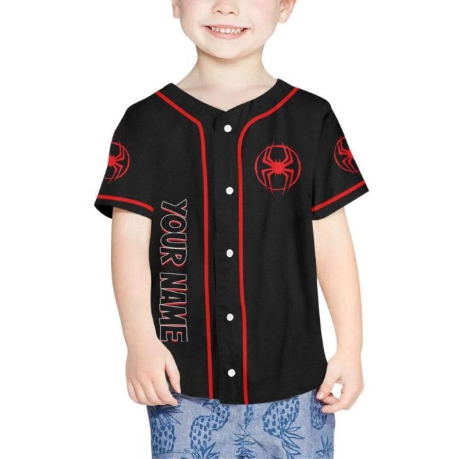 Custom Spider-Themed Baseball Jersey - Personalized For Kids/Youth/Adults - Image 5
