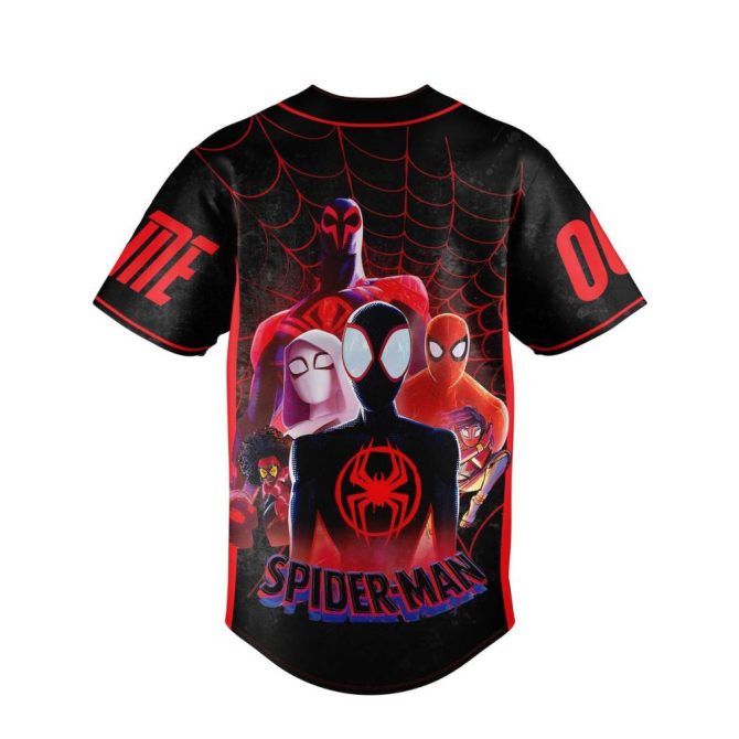 Custom Spider-Man Baseball Jersey – Personalize With Your Name & Number! - Image 3