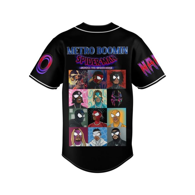 Custom Spider-Verse Baseball Jersey – Vibrant Design & Personalization Options - Image 3