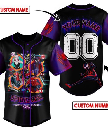 Custom Spider-Verse Jersey – Personalize Your Name & Number – Unique Hero Design