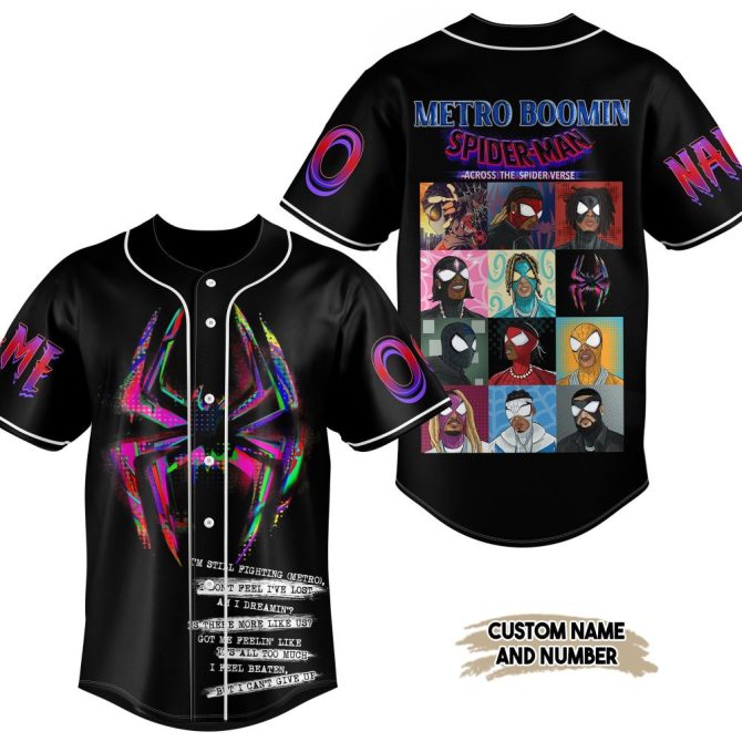 Custom Spider-Verse Baseball Jersey – Vibrant Design & Personalization Options