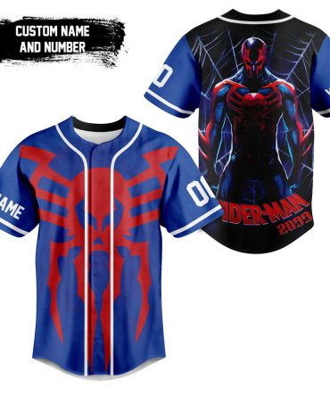 Custom Spider Hero 2099 Baseball Jersey – Add Name & Number – Unique Gift For Fans