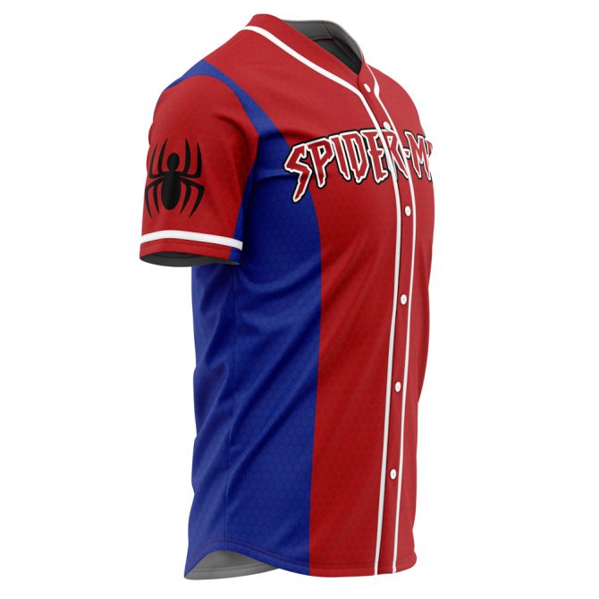 Custom Spider-Man Baseball Jersey – Personalized Name & Number – Red/Blue Fan Gear - Image 4