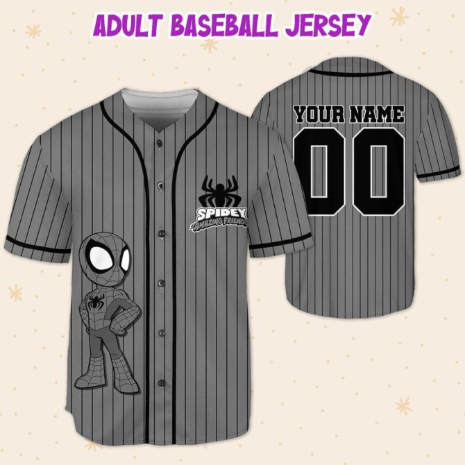 Custom Spidey Baseball Jersey For Kids/Youth/Adults – Personalize Your Name & Number! - Image 6