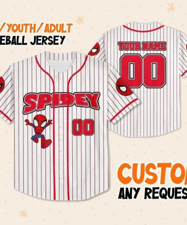 Custom Spidey Baseball Jersey - Kids/Youth/Adult - Personalize Your Name & Number!