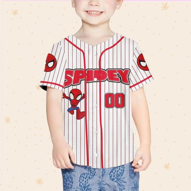 Custom Spidey Baseball Jersey - Kids/Youth/Adult - Personalize Your Name & Number! - Image 5