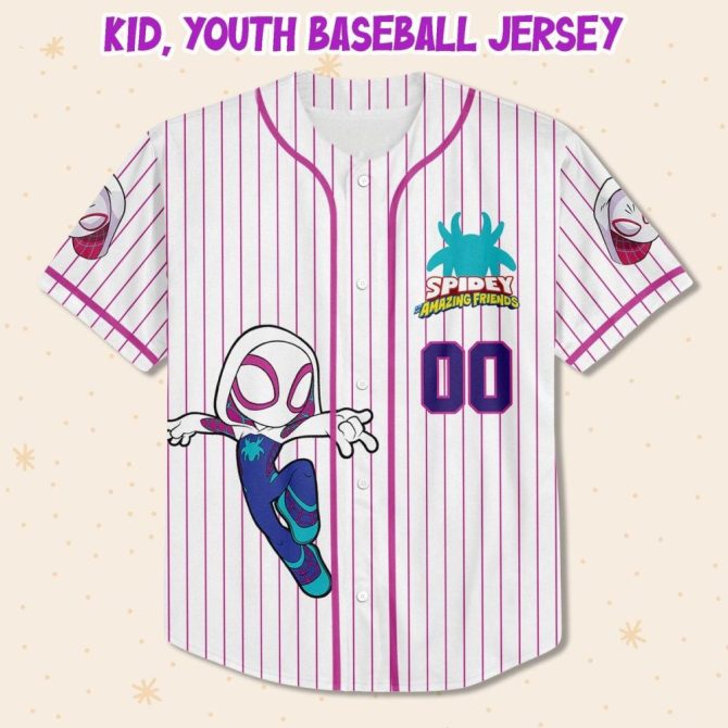 Custom Spidey Baseball Jersey For Kids/Adults - Add Your Name! Perfect Gift! - Image 3