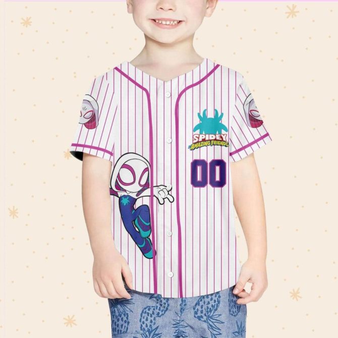 Custom Spidey Baseball Jersey For Kids/Adults - Add Your Name! Perfect Gift! - Image 5
