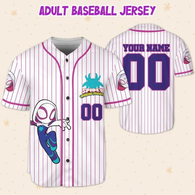 Custom Spidey Baseball Jersey For Kids/Adults - Add Your Name! Perfect Gift! - Image 6