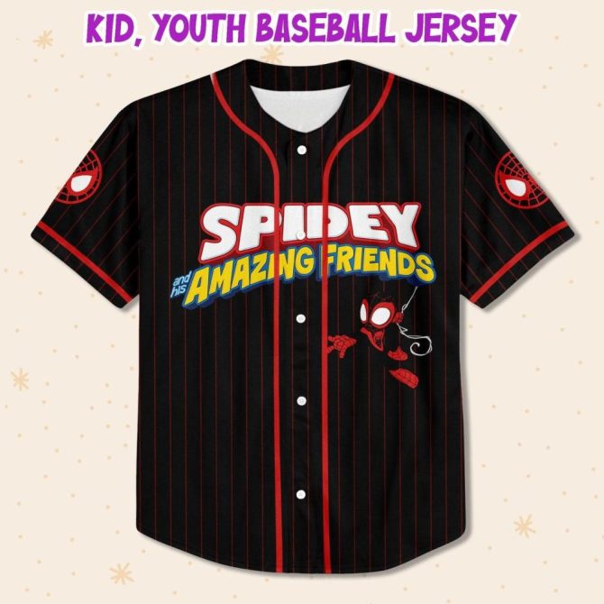 Custom Spidey & Friends Baseball Jersey - Kids/Youth/Adult - Personalize Your Name! - Image 3