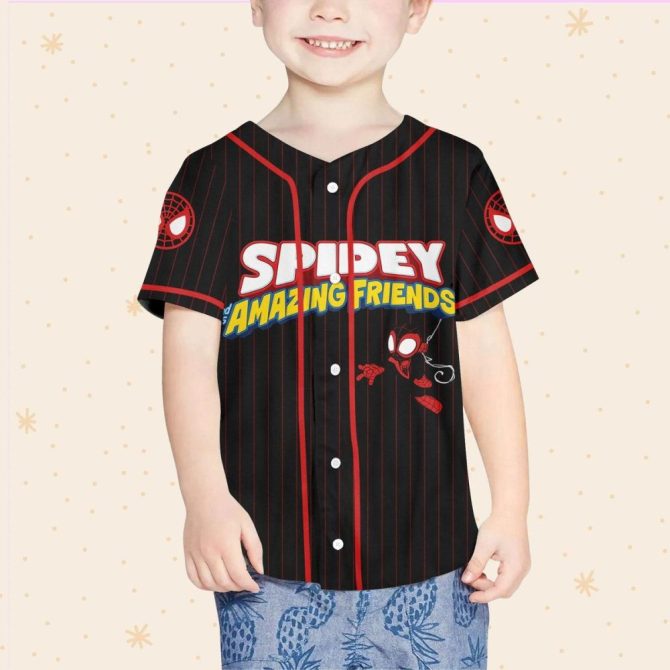 Custom Spidey & Friends Baseball Jersey - Kids/Youth/Adult - Personalize Your Name! - Image 5