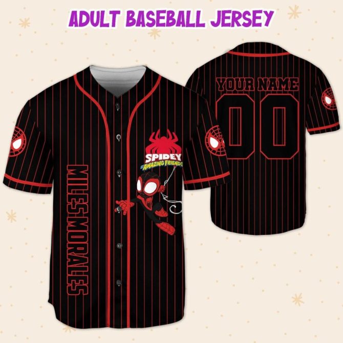 Custom Spidey Baseball Jersey For Kids/Youth/Adults – Personalized Name/Number - Image 6