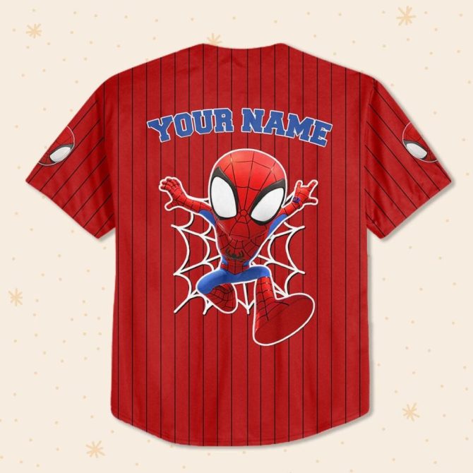 Custom Spidey Baseball Jersey - Kids/Youth/Adult - Personalized Name & Design - Image 4