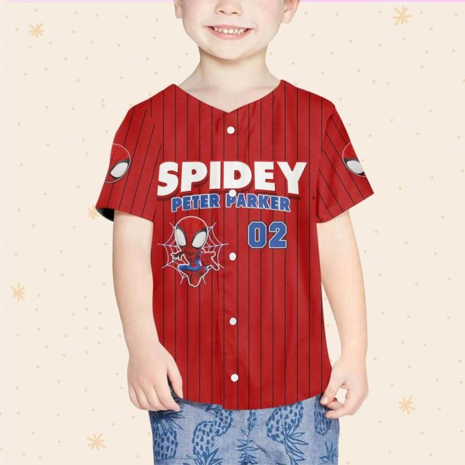 Custom Spidey Baseball Jersey - Kids/Youth/Adult - Personalized Name & Design - Image 5