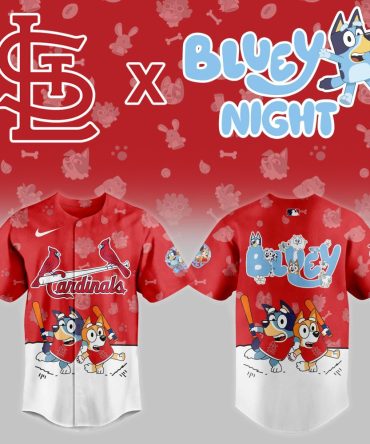 Limited Edition St. Louis Cardinals X Bluey Night Jersey – Perfect Gift For Fans & Kids!