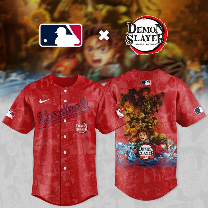 Exclusive Cardinals X Demon Slayer Baseball Jersey - Limited Edition Fan Gear