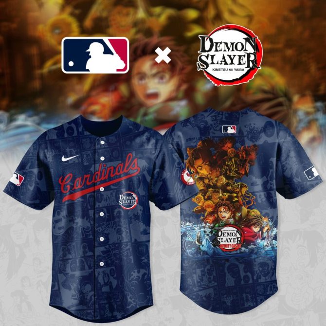 Exclusive Cardinals X Demon Slayer Baseball Jersey - Limited Edition Fan Gear