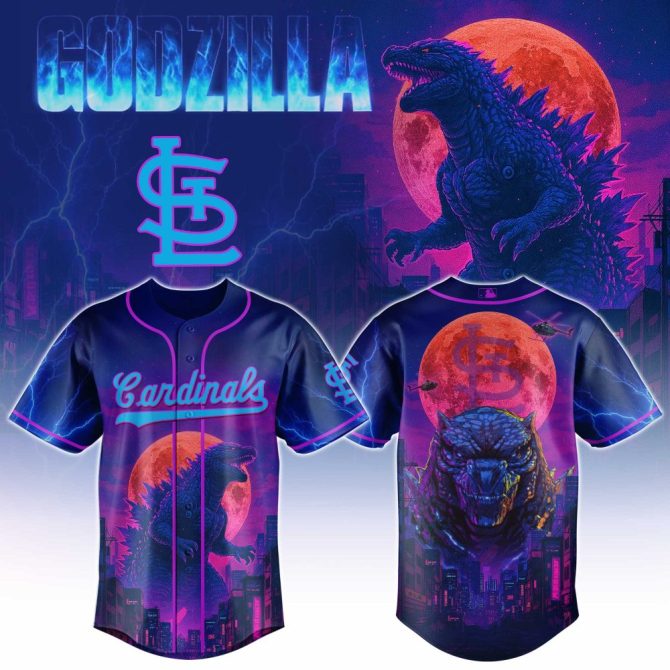 Limited Edition Godzilla Baseball Jersey - Cardinals Fan Collectible Gear