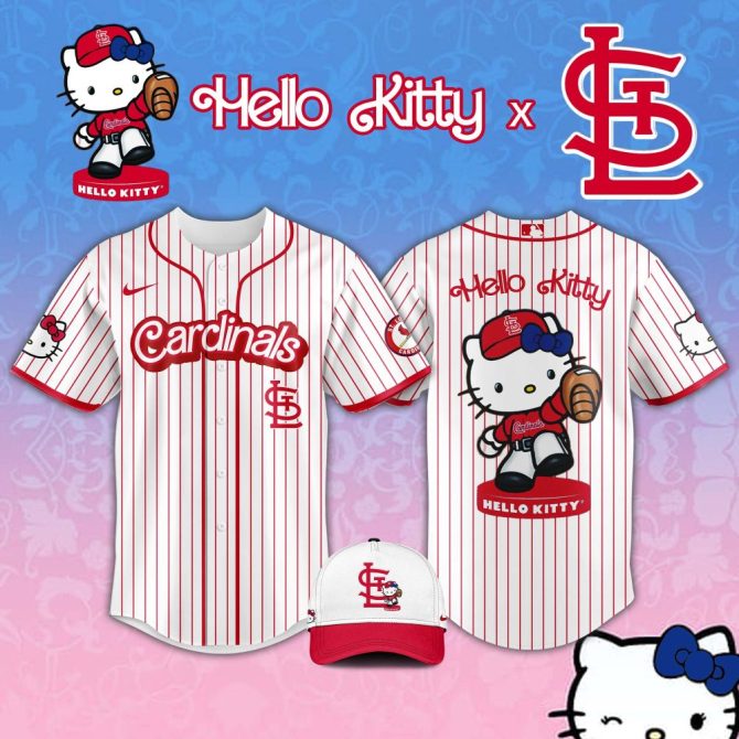 Hello Kitty X Cardinals Jersey & Cap Set – Limited Edition Baseball Fan Gear
