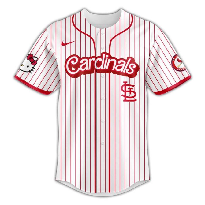 Hello Kitty X Cardinals Jersey & Cap Set – Limited Edition Baseball Fan Gear - Image 2