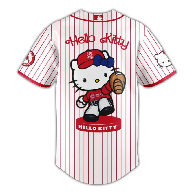 Hello Kitty X Cardinals Jersey & Cap Set – Limited Edition Baseball Fan Gear - Image 3
