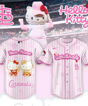 Hello Kitty Cardinals Custom Pink Baseball Jersey - Cute & Stylish Fan Gear