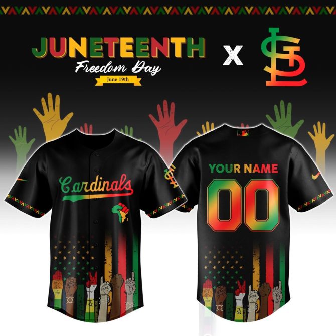 Custom Juneteenth Cardinals Jersey – Celebrate Freedom In Style! Personalize Yours Today!